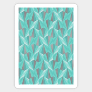 Turquoise & Silver Fractal Sticker